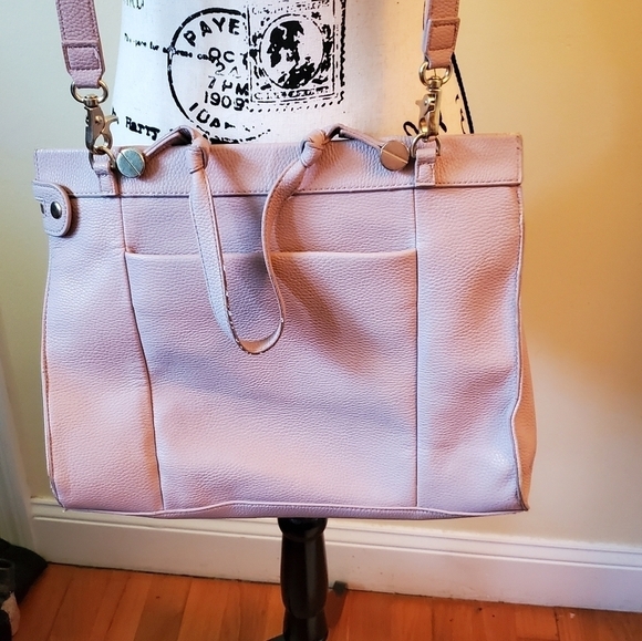 Foley + Corinna Mauve/Pink Vegan Leather Satchel - Picture 1 of 7